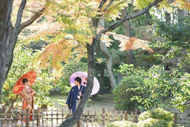 秋シーズンに名古屋城で前撮り撮影